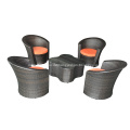 Wicker Blumiges Distro Set mit Glasplatte